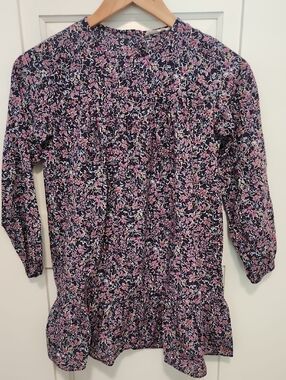 Mango Floral Kids Dress with Navy, Pink and Cream